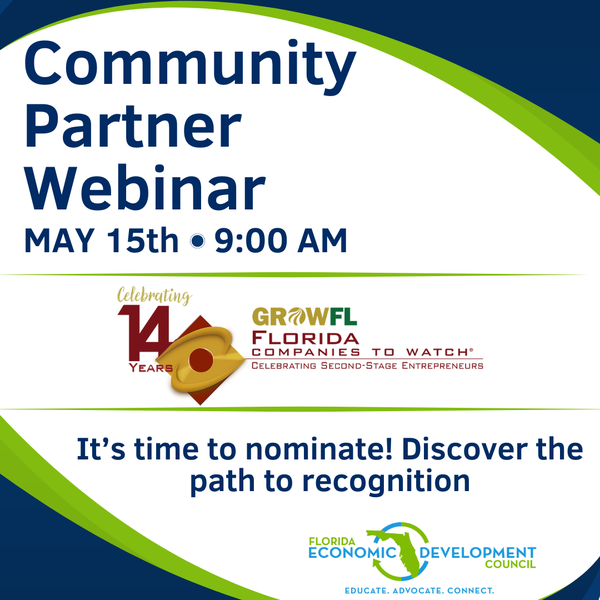 GrowFL Florida Companies to Watch Community Partner Program - May 15